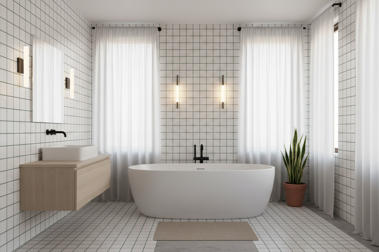 Carrelage blanc joint couleur : la touche déco qui change tout