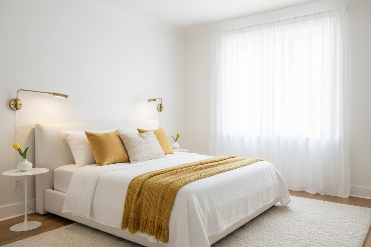 Chambre blanc et jaune : une alliance lumineuse et pleine de douceur