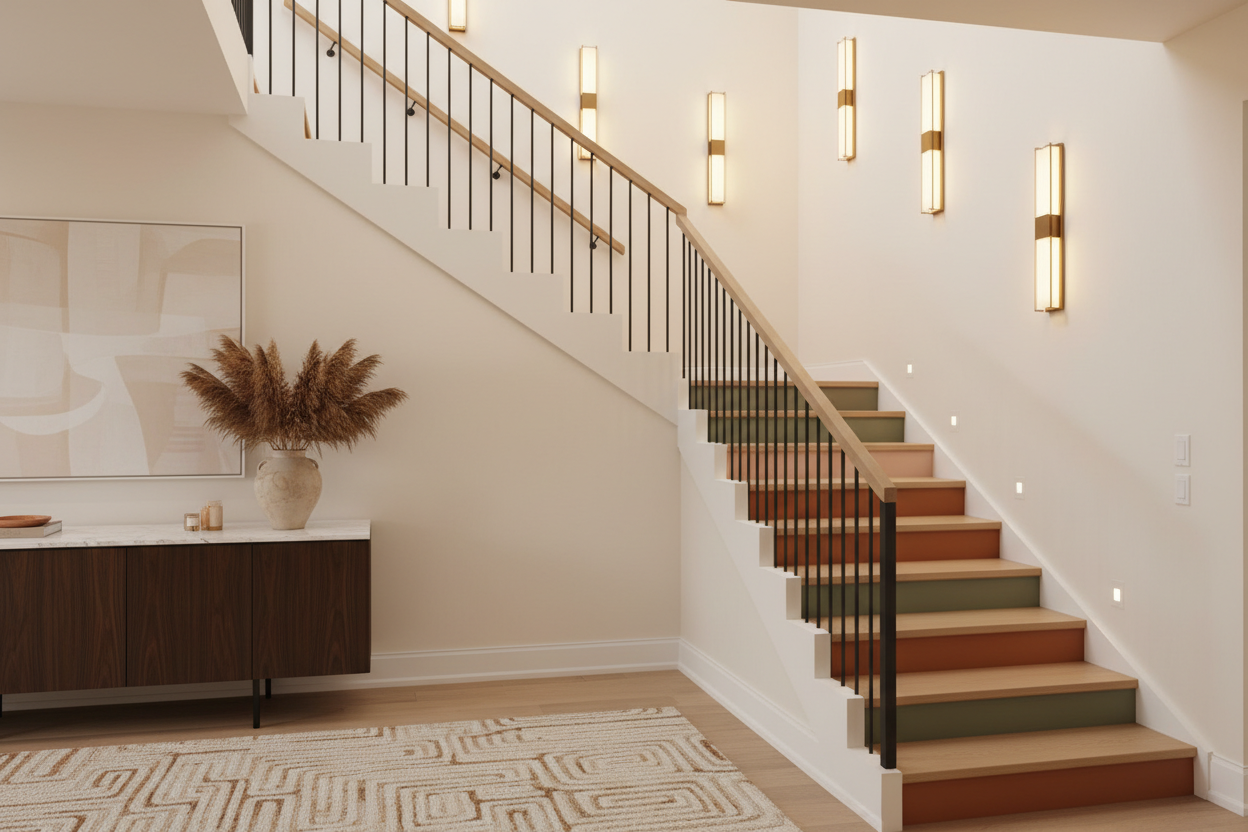 Couleur escalier tendance : transformer un passage en élément décoratif