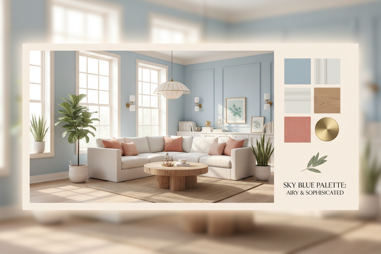 Quelle couleur avec le bleu ciel : les meilleures associations pour un intérieur lumineux