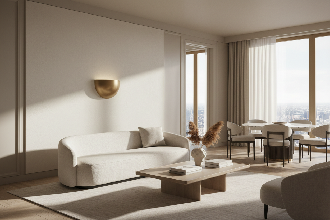 Applique murale demi lune