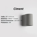 Applique murale béton - Vignette | VAM - Maison Lumière