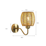 Applique murale cannage osier - Vignette | VAM - Maison Lumière