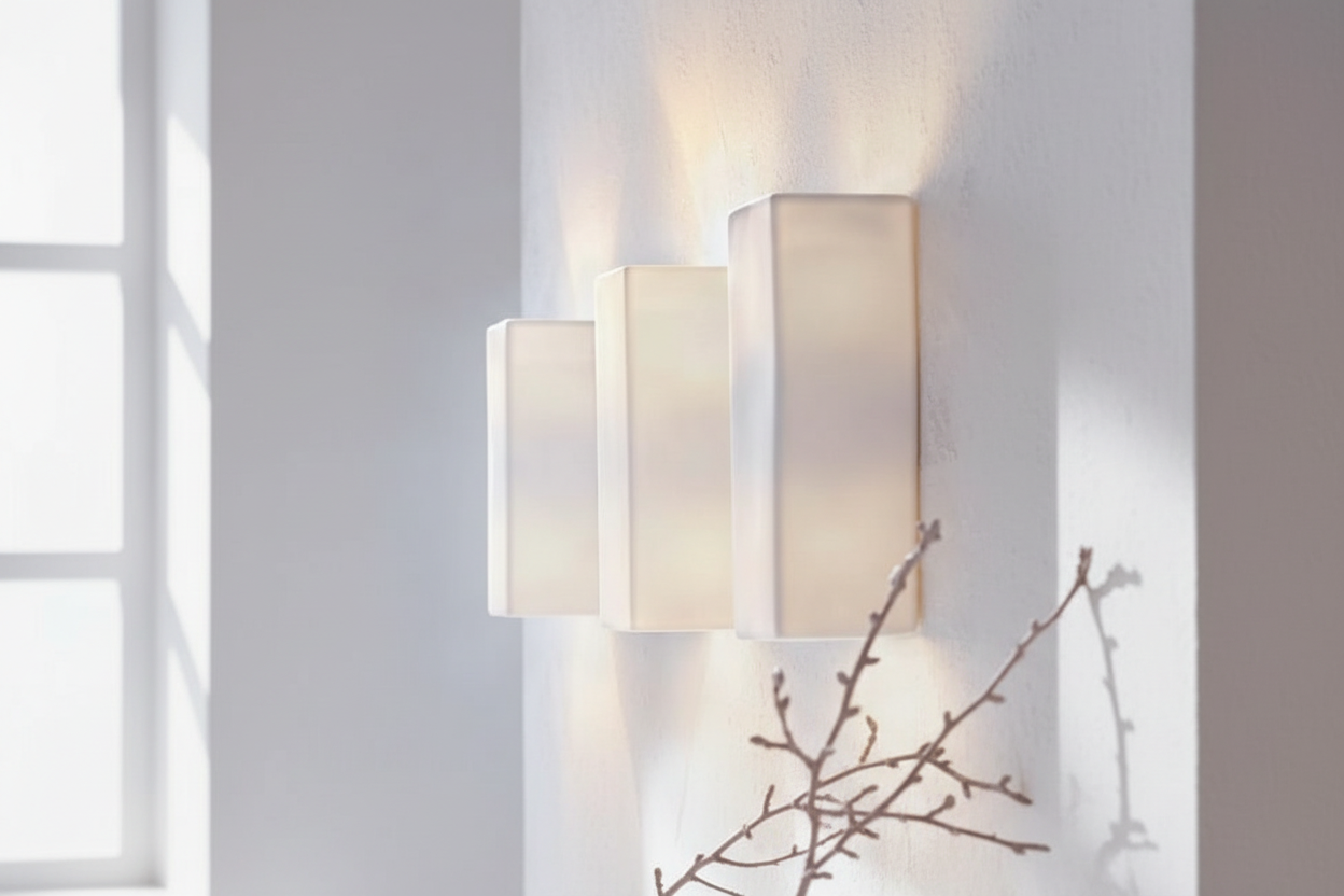 Applique murale en céramique blanc de jour