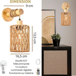 Applique murale osier - Vignette | VAM - Maison Lumière