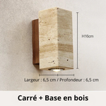 Applique murale travertin - Vignette | VAM - Maison Lumière