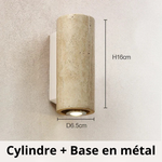 Applique murale travertin - Vignette | VAM - Maison Lumière