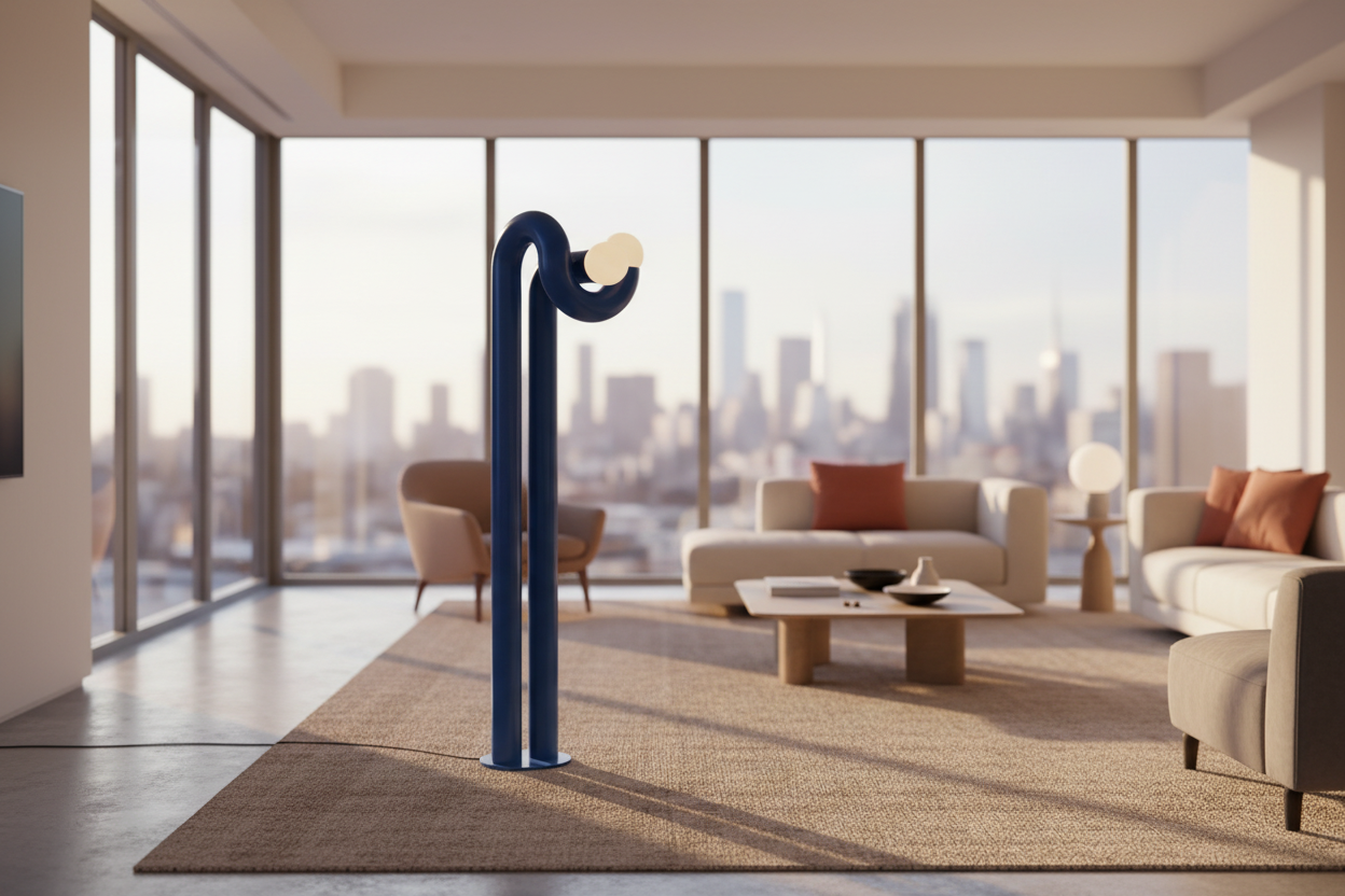 Lampe a poser bleu salon