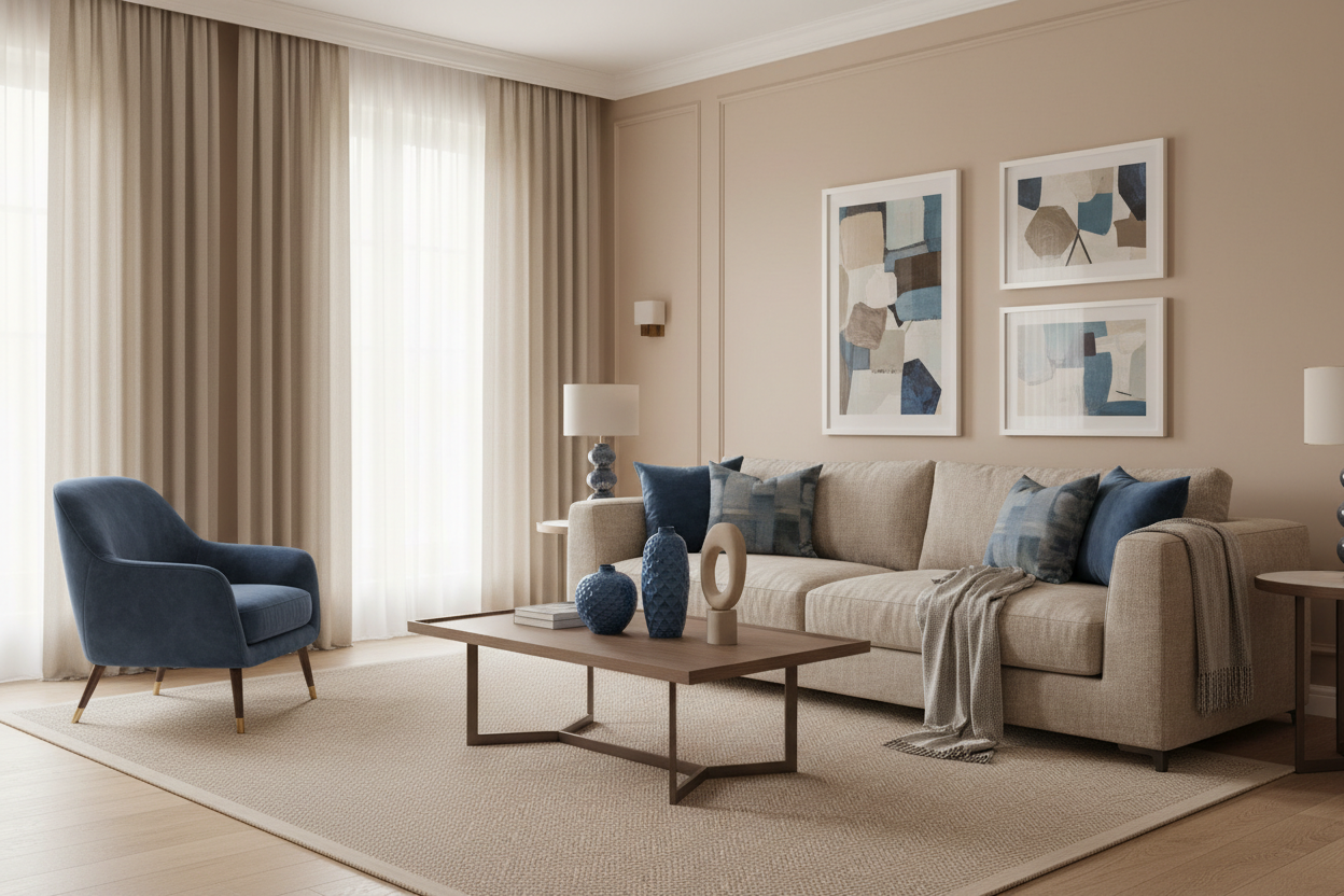 Bleu beige : l’alliance parfaite entre douceur et élégance dans votre intérieur