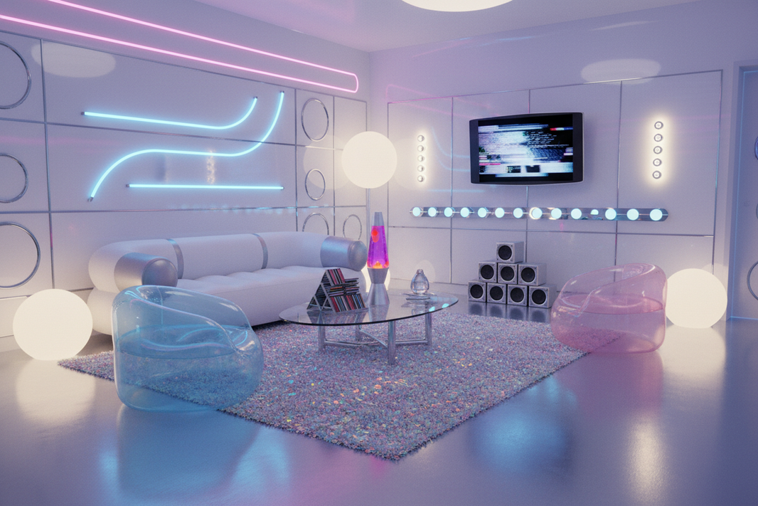 Déco année 2000 : le grand retour du style Y2K dans la décoration intérieure