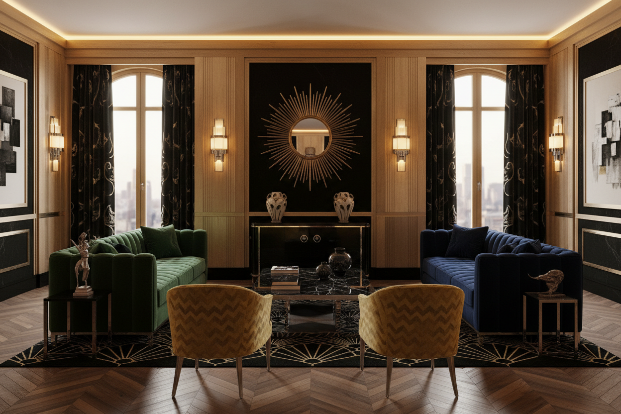 Décors Art Déco : l’élégance intemporelle qui sublime les intérieurs