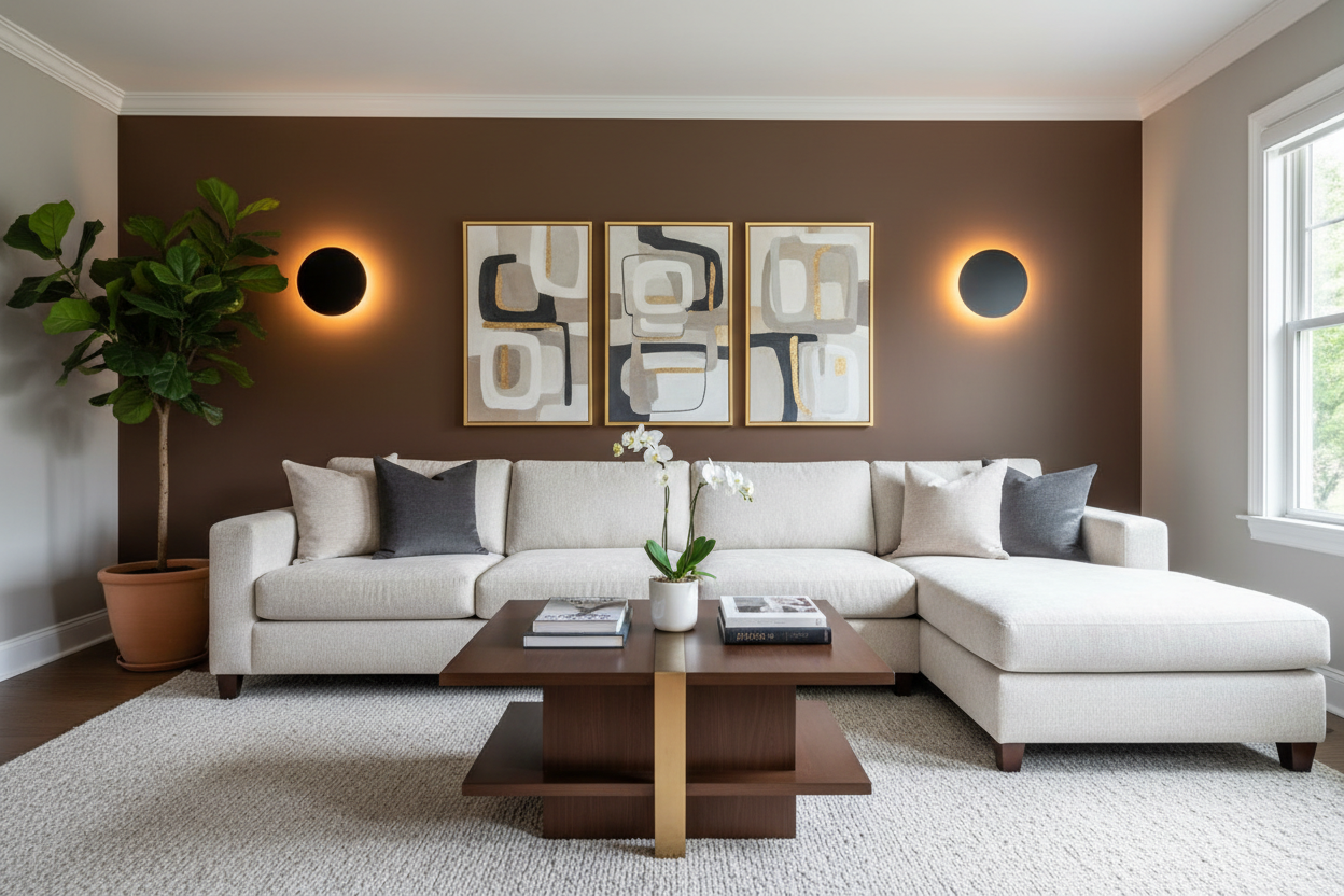 Mur marron chocolat : une teinte profonde pour un intérieur élégant