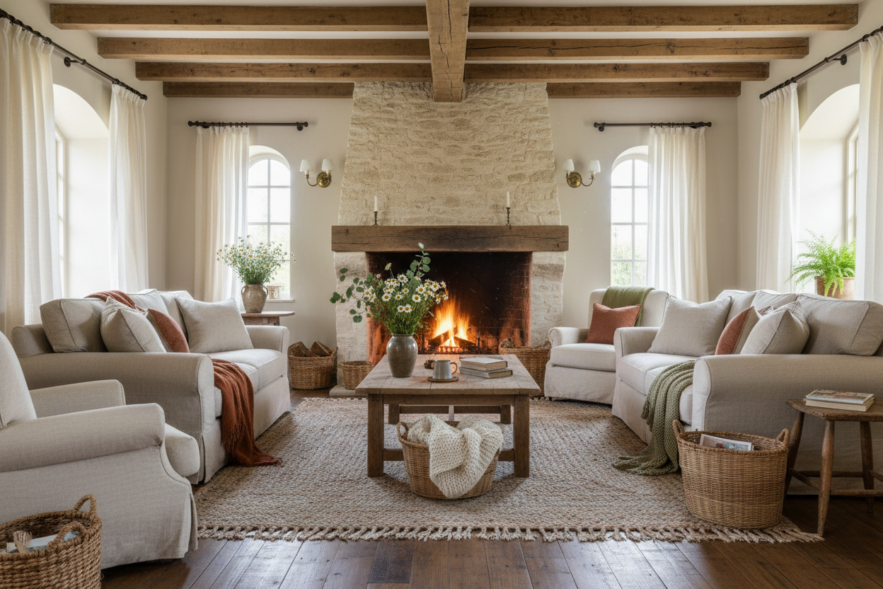 Salon campagne cosy : l’art de créer un intérieur chaleureux et authentique