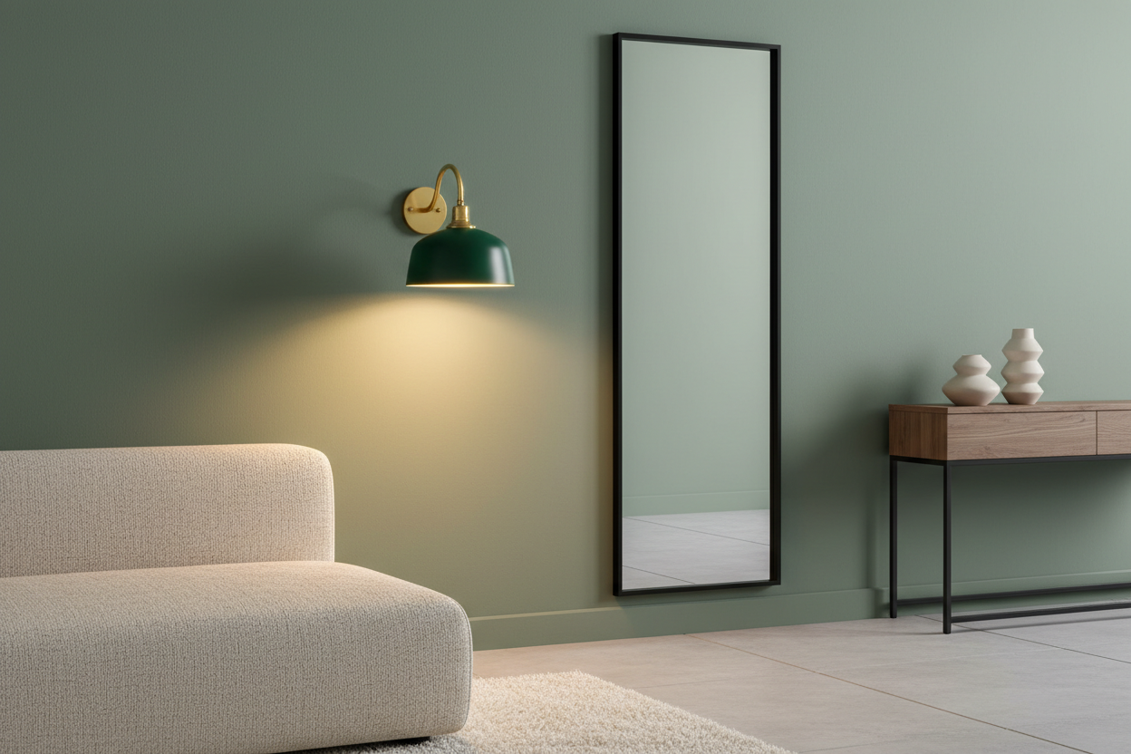 Applique murale verte