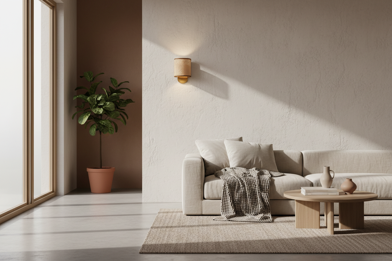 Applique murale cannage