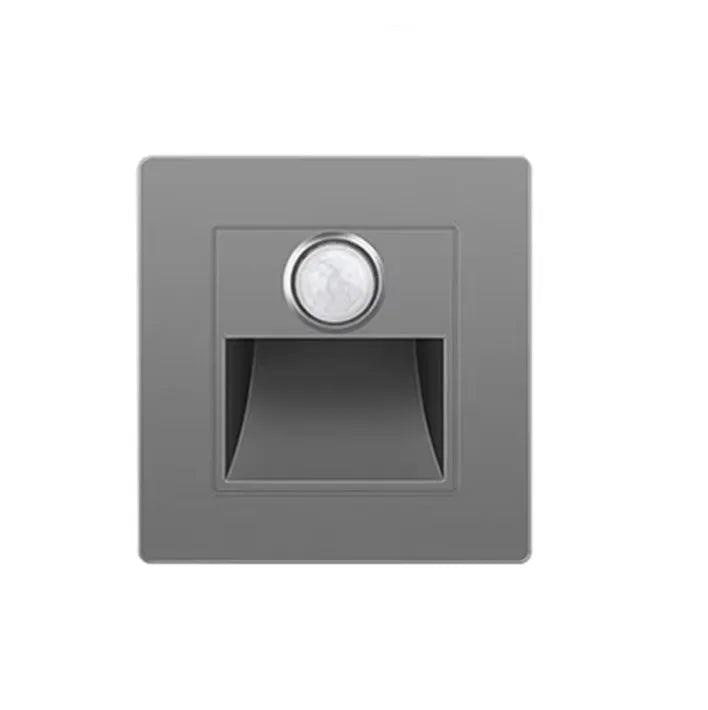 Applique encastrable murale gris avec capteur