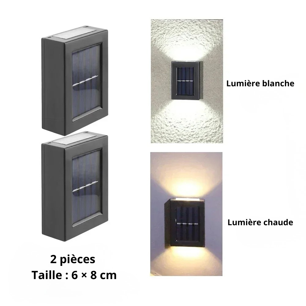 Applique extérieure murale LED 2 pièces