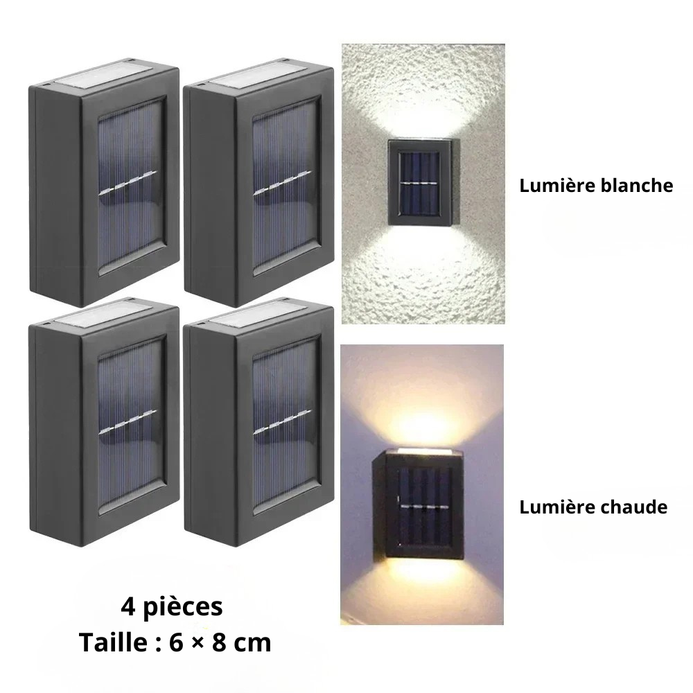 Applique extérieure murale LED 4 pièces