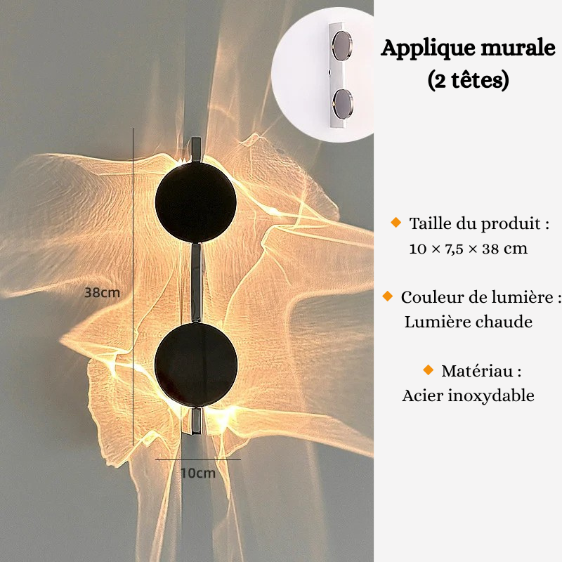 Applique murale 2 têtes