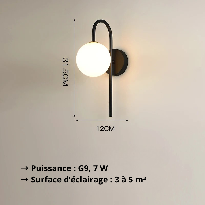 Applique murale LED B NOIR