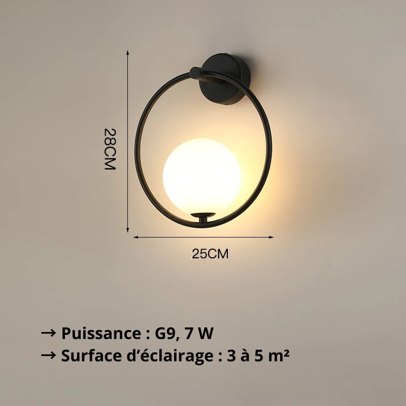 Applique murale LED C NOIR