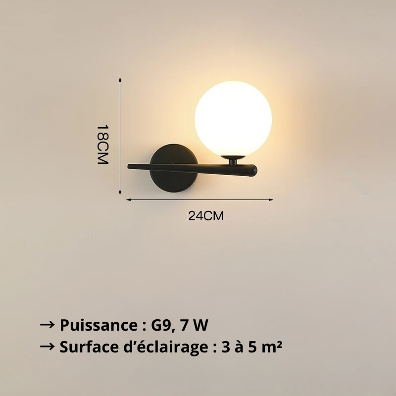 Applique murale LED F NOIR