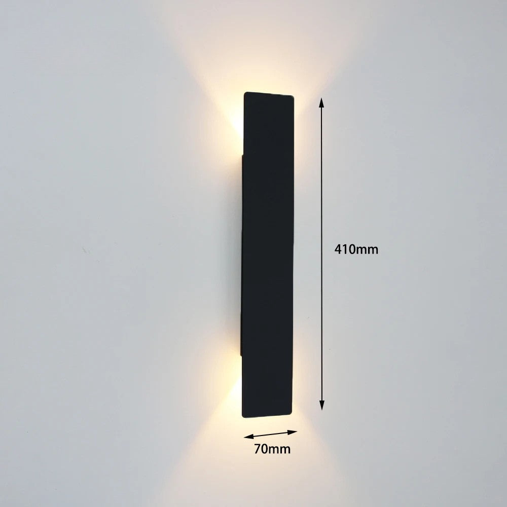 Applique murale LED noir 18W