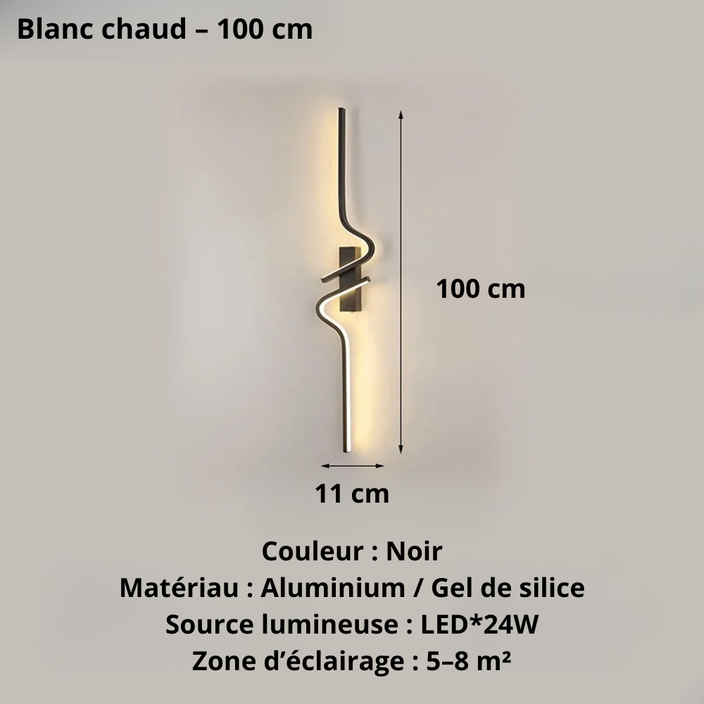 Applique murale XXL Blanc chaud 100 cm