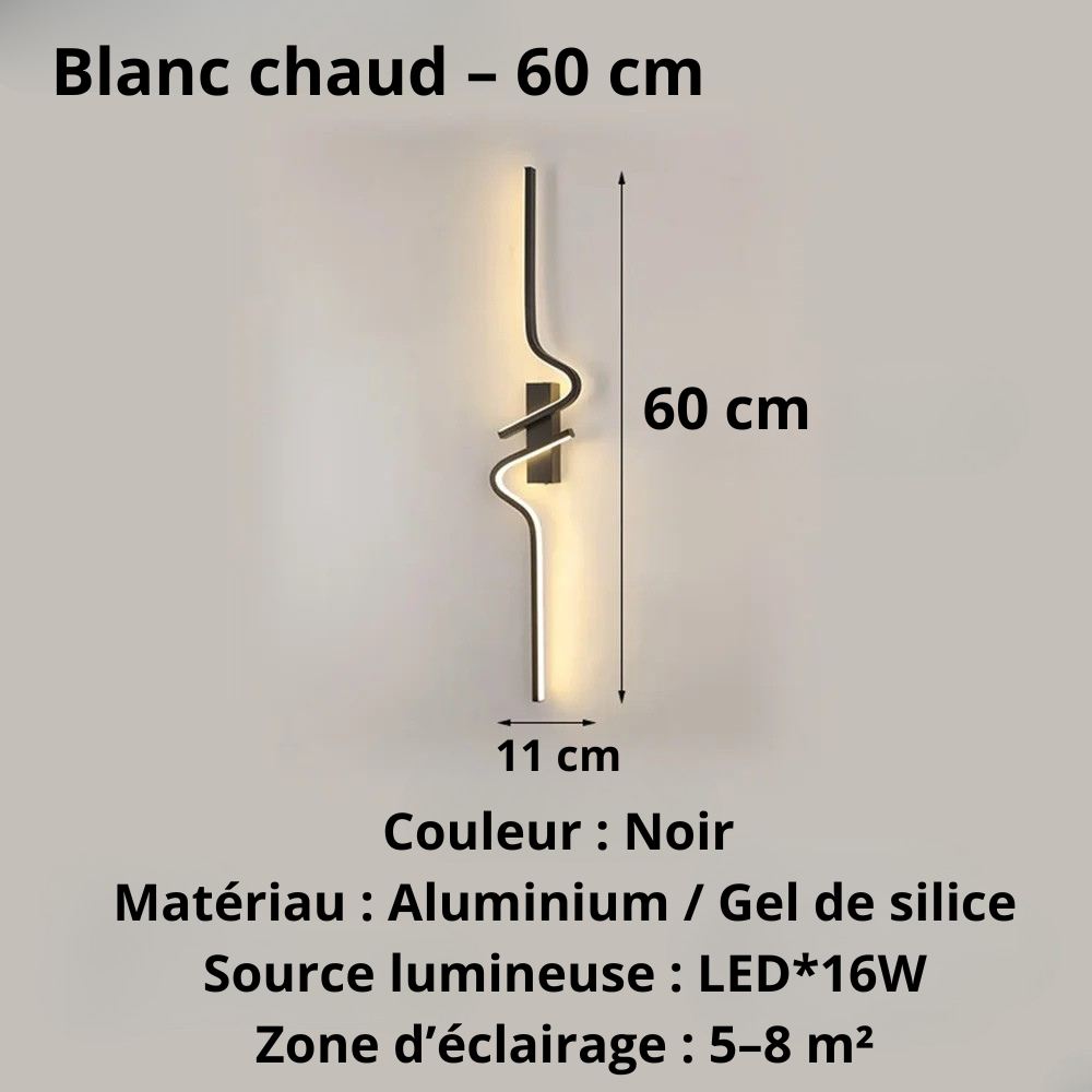 Applique murale XXL Blanc chaud 60 cm