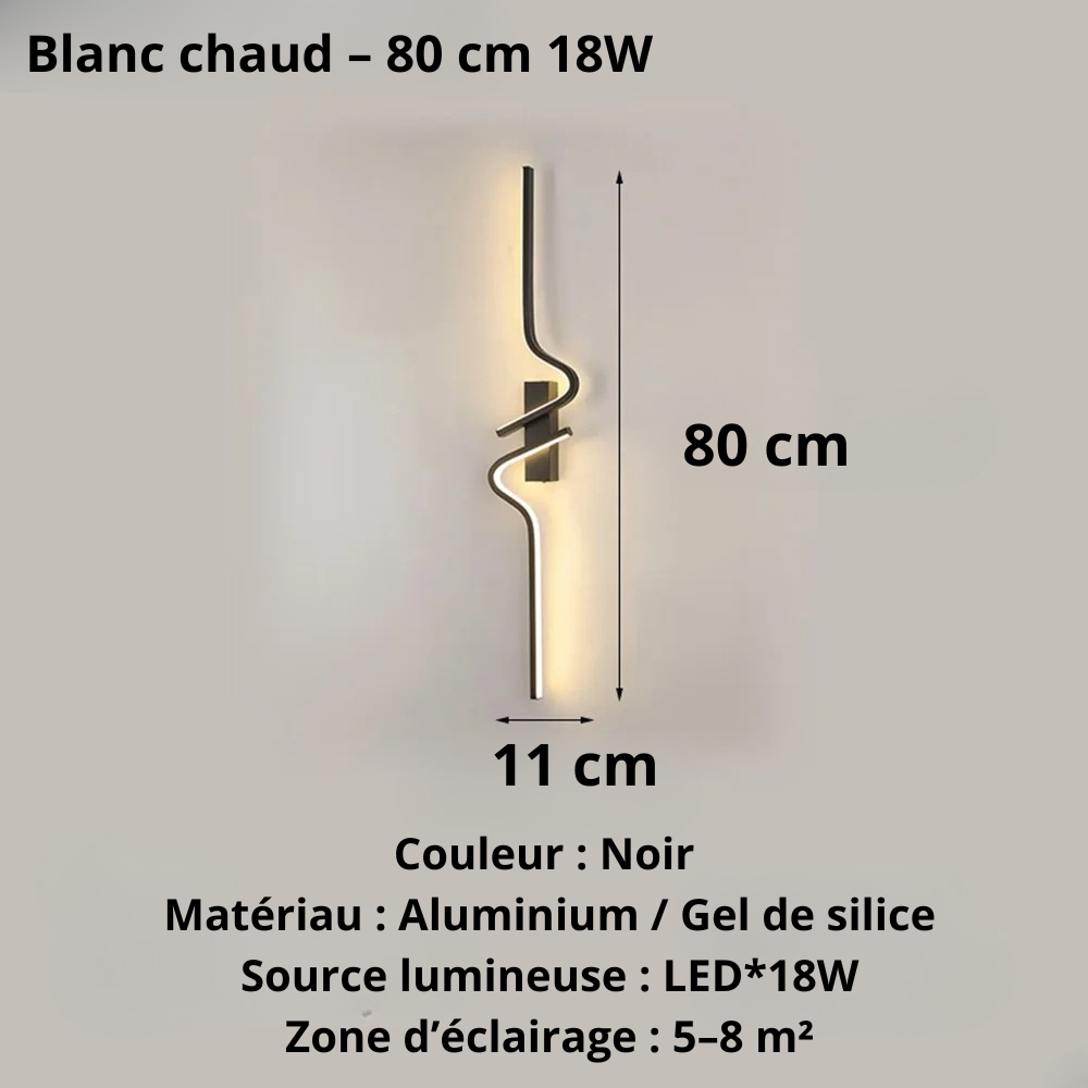 Applique murale XXL Blanc chaud 80 cm