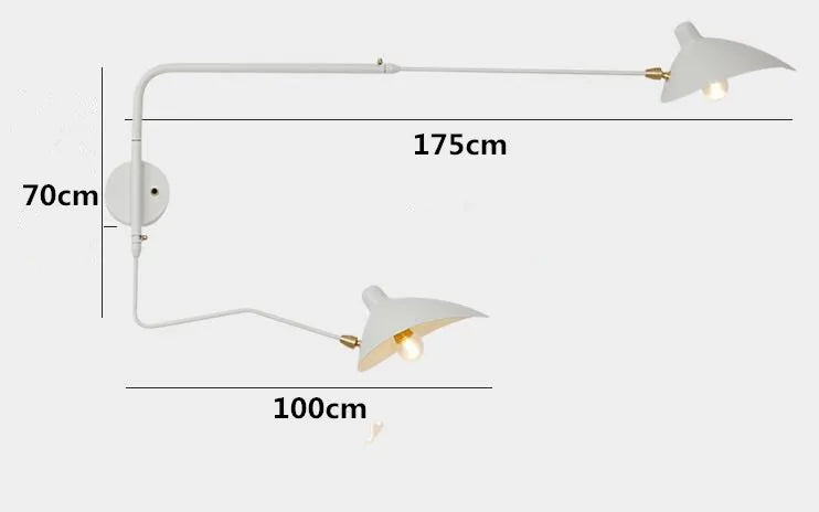 Applique murale ajustable 175cm blanc