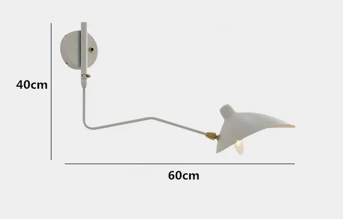 Applique murale ajustable 60cm blanc