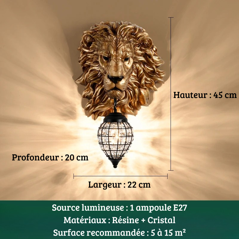 Applique murale animaux or H 45 cm