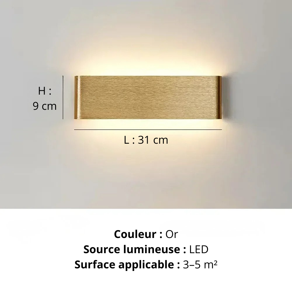 Applique murale argent L 31 cm OR