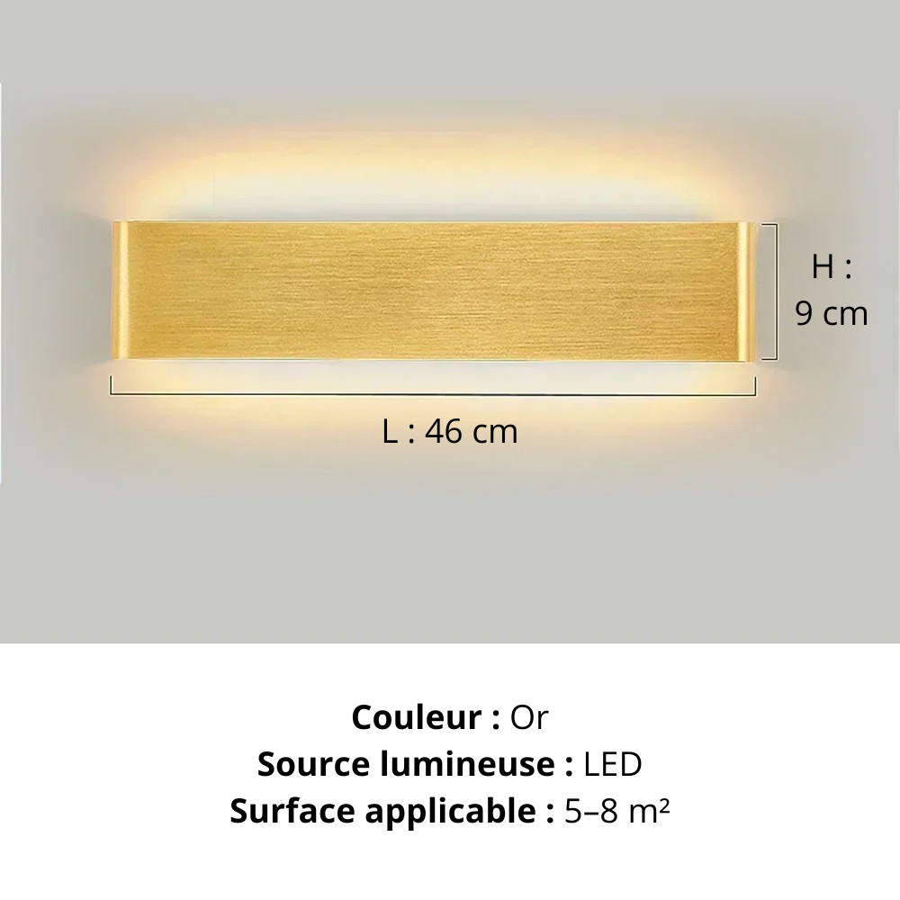 Applique murale argent L 46 cm OR