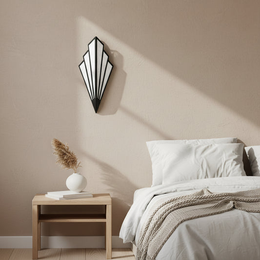 Applique murale art déco noir chambre