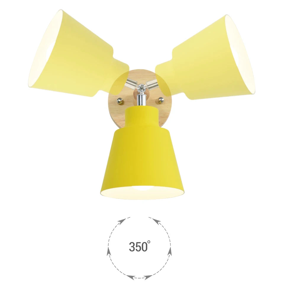 Applique murale avec prise rotation