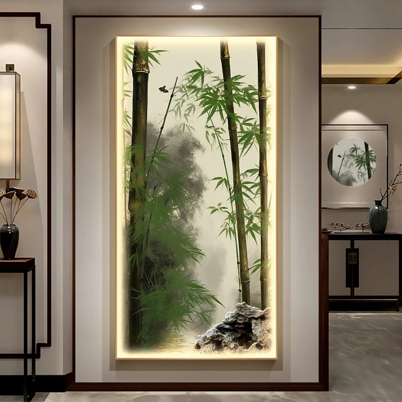 Applique murale bambou Hall d'entrée