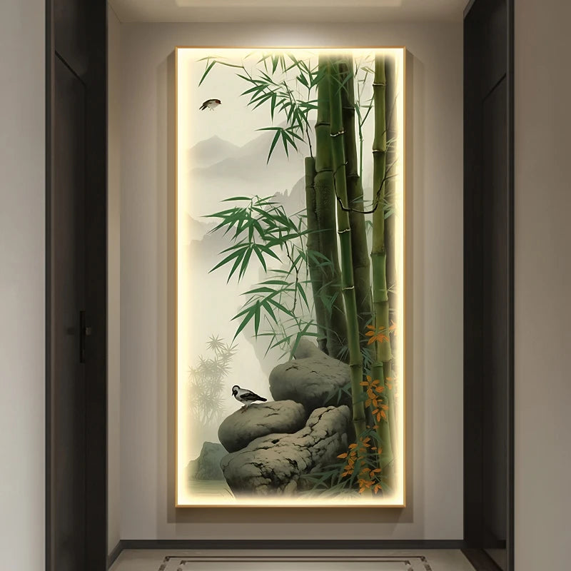 Applique murale bambou couloir