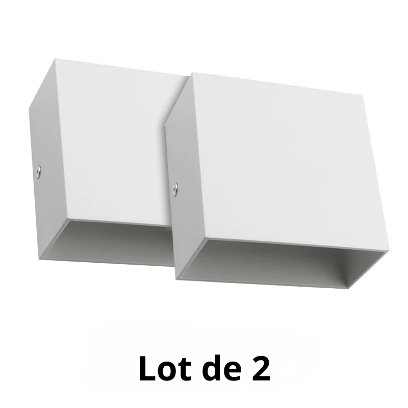 Applique murale blanche Lot de 2