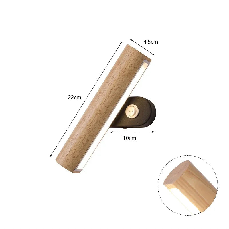 Applique murale bois design clair 22cm