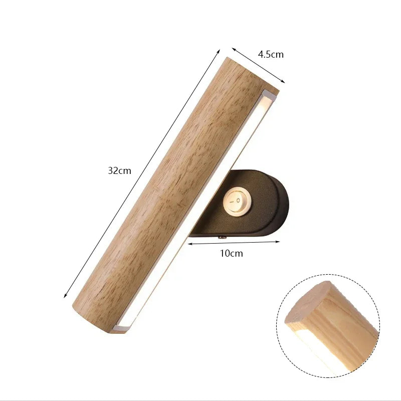 Applique murale bois design clair 32cm