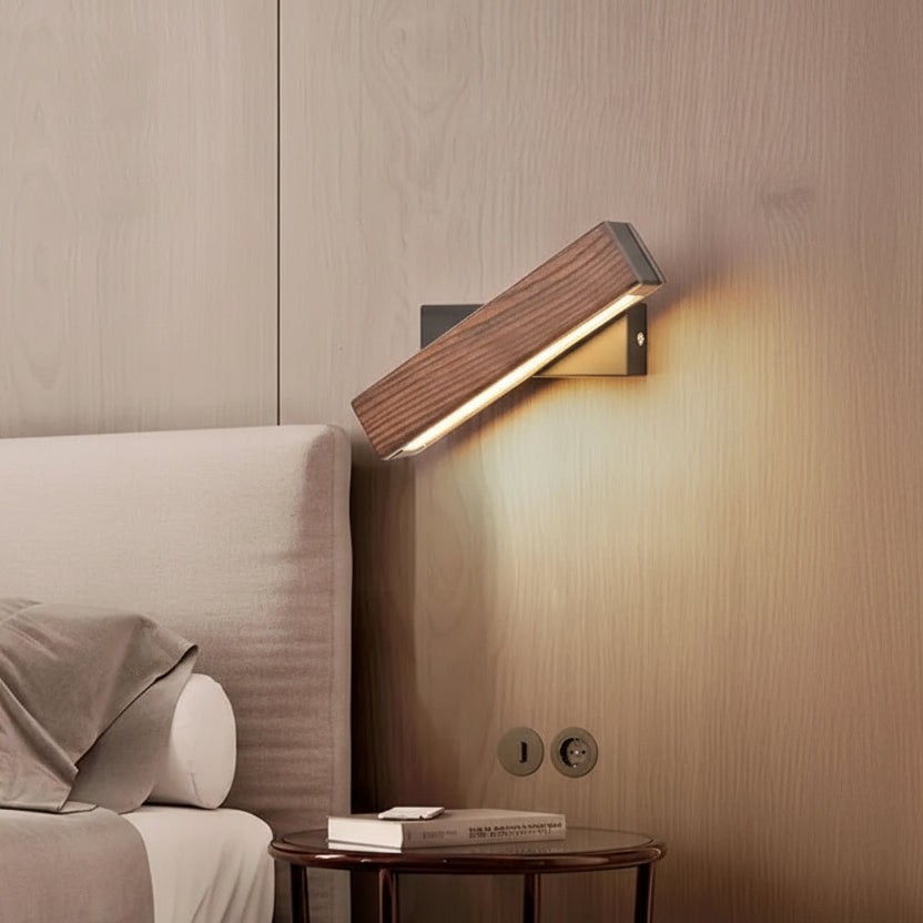 Applique murale bois design foncé chambre