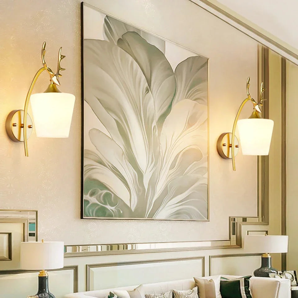 Applique murale cerf salon