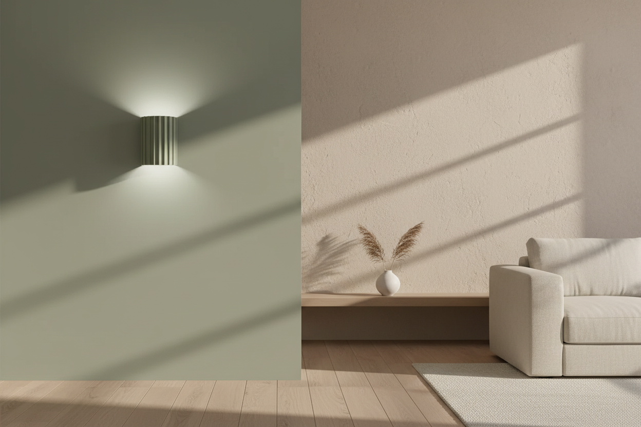 Applique murale colorée salon vert