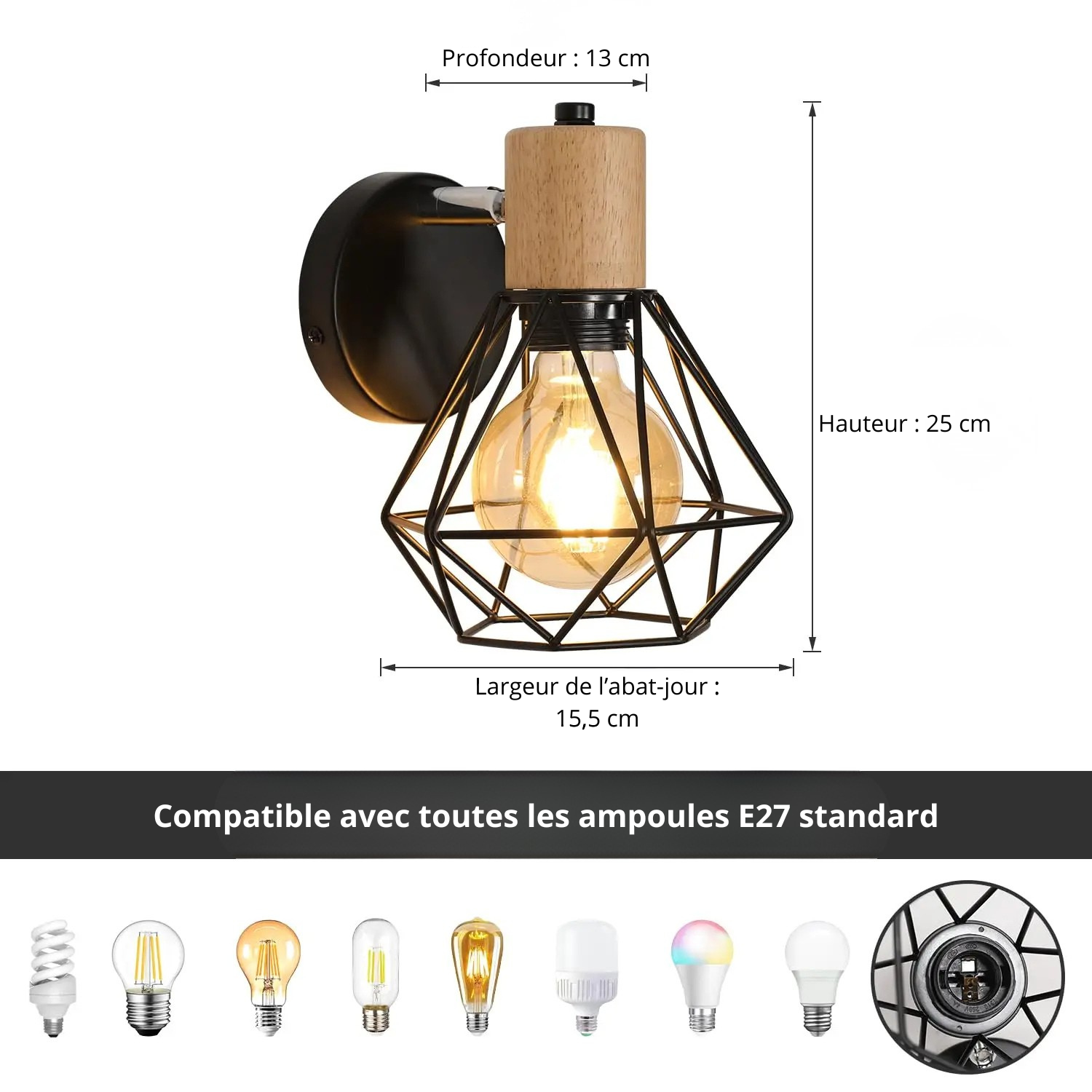 Applique murale cuisine dimensions