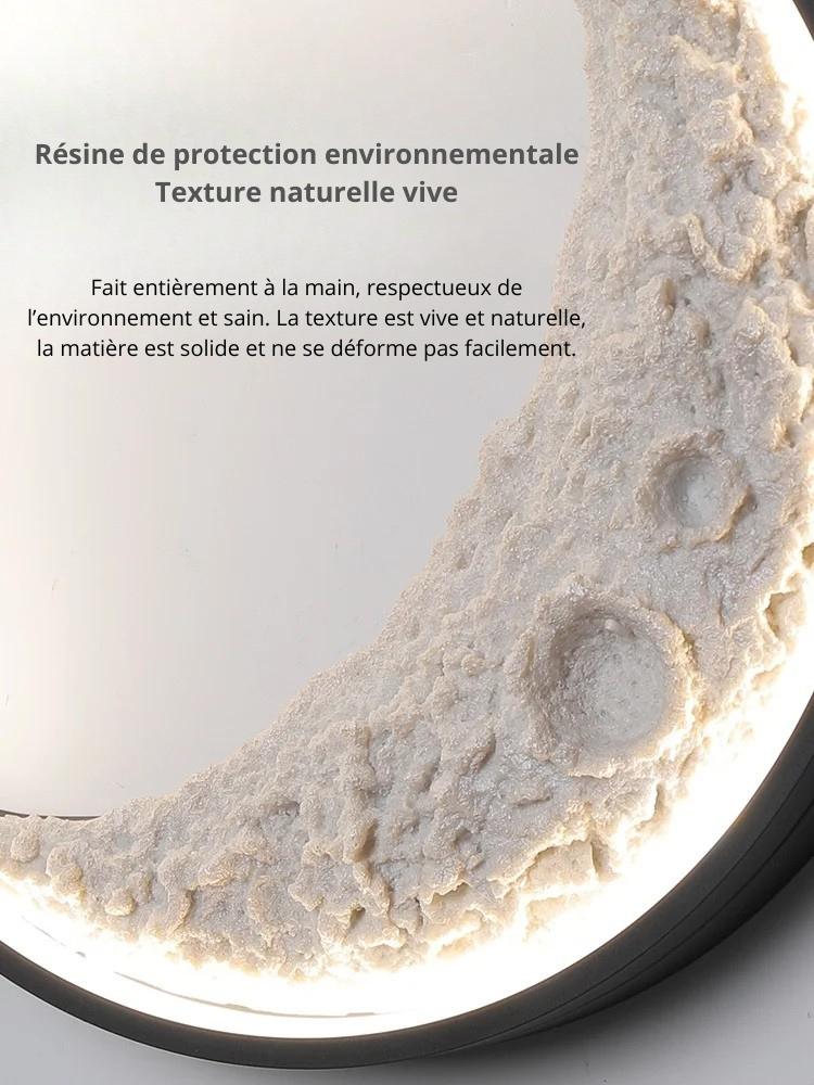 Applique murale demi-lune résine