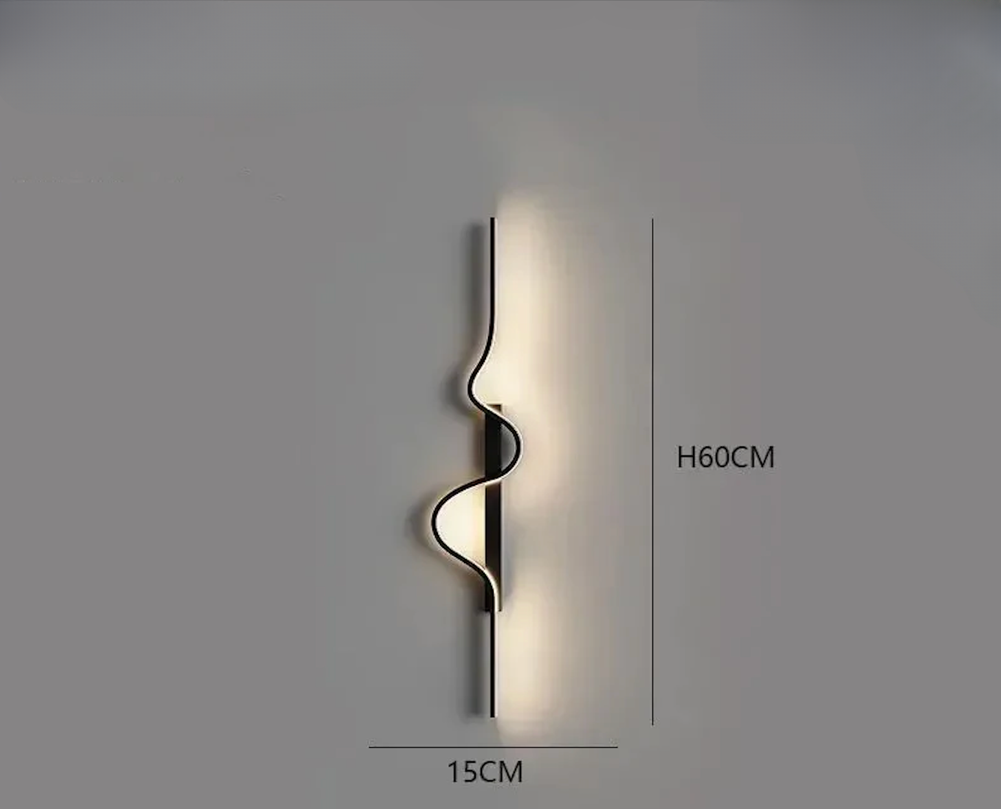 Applique murale dorée et noire / NOIR