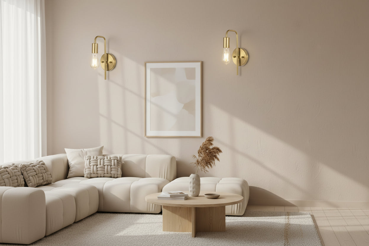 Applique murale dorée salon