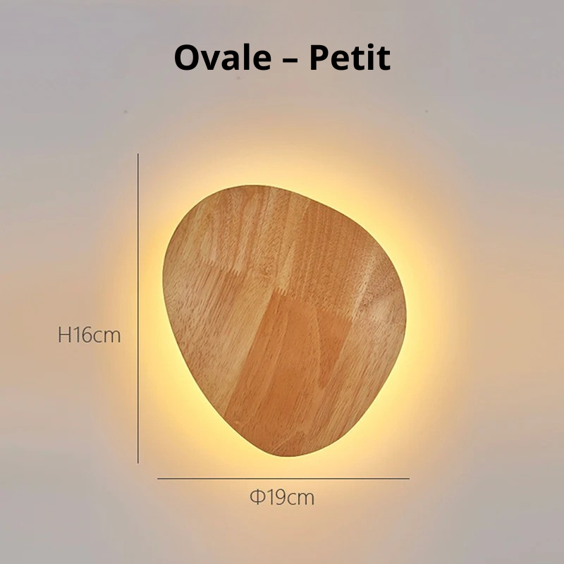 Applique murale en bois ovale petit